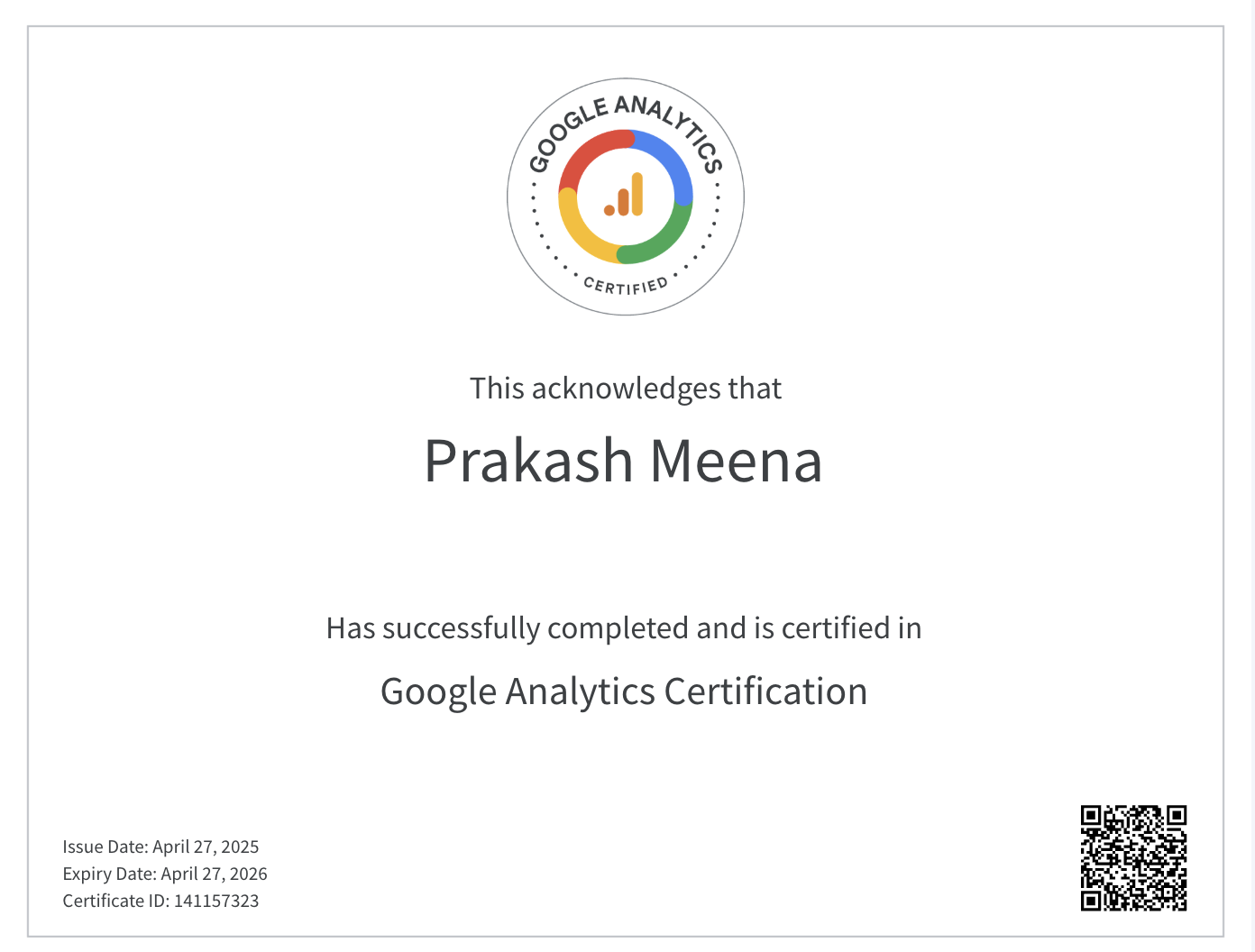 Google Analytics Certificate
